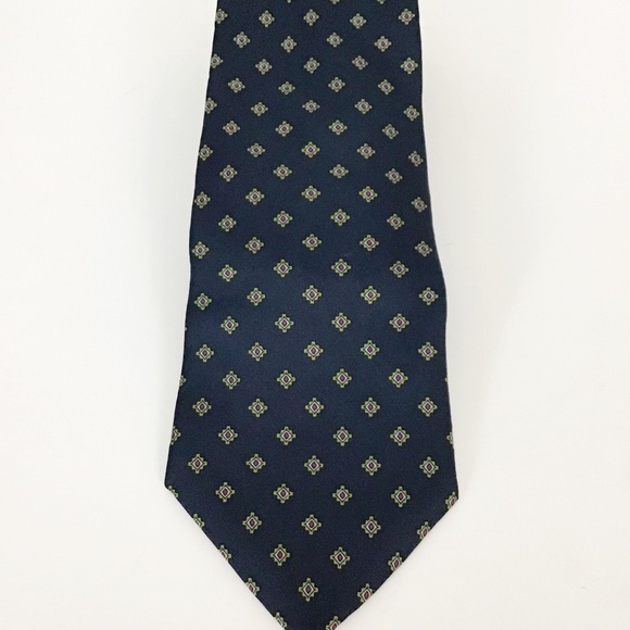 Yves Saint Laurent Geometric Silk Neck Tie
